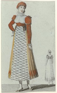 Vrouw van voren gezien (c. 1810) by anonymous