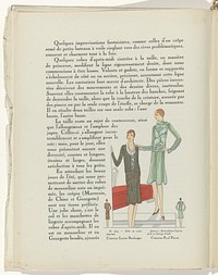 Art - Goût - Beauté, Feuillets de l' élégance féminine, Mars 1929, No. 103, 9e Année, p. 16 (1929) by Charles Goy, Louise Boulanger and Paul Poiret