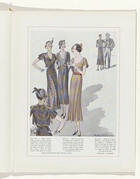 Art - Goût - Beauté, Feuillets de l' élégance féminine, Juin 1932, No. 142, 12e Année, p. 7 (1932) by R Drivon, Lucile Paray, Philippe and Gaston and H Rouit