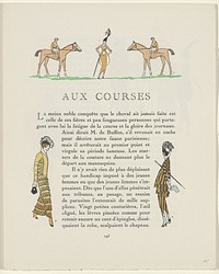 Gazette du Bon Ton, 1914 - No. 6, p. 193: Aux Courses (1914) by Francisco Javier Gosé, anonymous, Lucien Vogel, Paul Cassirer, Heinemann and G Kadar