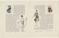 Gazette du Bon Ton, 1914 - No. 6, p. 215: Ceintures en ruban (1914) by Jan van Brock, anonymous, Lucien Vogel, Paul Cassirer, Heinemann and G Kadar