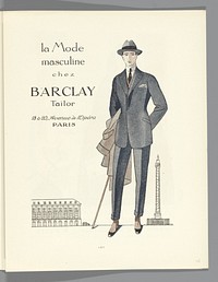 Gazette du Bon Ton, 1920 - No. 8, p. LXV: advertentie Barclay (1920) by Lucien Vogel, The Field Press, Naville et Cie, Condé Nast Publisher and Imprimerie Studium
