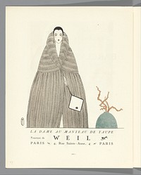 Gazette du Bon Ton, 1920 - No. 8, p. LXVI: advertentie WEIL: La dame au manteau de taupe (1920) by Lucien Vogel, The Field Press, Naville et Cie, Condé Nast Publisher and Imprimerie Studium
