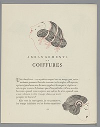 Gazette du Bon Ton, 1922 - No. 10, p. 305: Arrangements de coiffures (1922) by Lucien Vogel, Condé Nast Publisher, Condé Nast et Co Ltd and Almanach Verlag