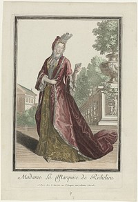 Madame La Marquise de Richelieu (1680 - 1742) by anonymous and Jean Mariette