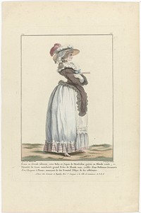Gallerie des Modes et Costumes Francais, 1784, vv 257 : Dame en rêveuse solitaire.. (1784) by Pierre Adrien Le Beau, François Louis Joseph Watteau and Esnauts and Rapilly