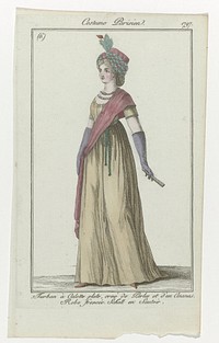 Journal des Dames et des Modes, Costume Parisien, 21 septembre 1797, (6)(ter) : Turban à Calotte plat (...) (1797) by anonymous, Sellèque and Pierre de la Mésangère