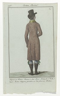 Journal des Dames et des Modes, Costume Parisien, 8 janvier 1798, (1) : Chapeau en Bateau (...) (1798) by anonymous, Sellèque and Pierre de la Mésangère