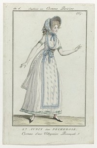 Journal des Dames et des Modes, Supplément aux Costume Parisien, 11 mai 1798, An 6, (35) : St Aubin dans Primeros (...) (1798) by anonymous, Sellèque and Pierre de la Mésangère