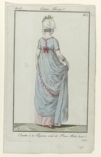 Journal des Dames et des Modes, Costume Parisien, 2 juin 1798, An 6, (41 (bis)): Cornette à la Paysan (...) (1798) by anonymous, Sellèque and Pierre de la Mésangère
