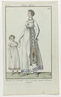 Journal des Dames et des Modes, Costume Parisien, 17 août 1798, An 6, (56) : Cheveux à la Caracall (...) (1798) by anonymous, Sellèque and Pierre de la Mésangère