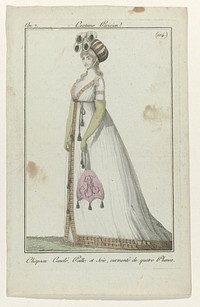 Journal des Dames et des Modes, Costume Parisien, 29 avril 1799, An 7 (104) : Chapeau Canelé (...) (1799) by anonymous, Sellèque and Pierre de la Mésangère
