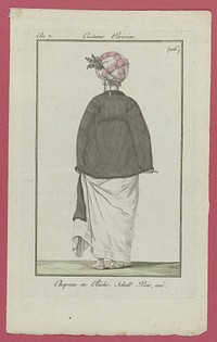 Journal des Dames et des Modes, Costume Parisien, 9 mai 1799, An 7 (106) : Chapeau en Rûch (...) (1799) by anonymous, Sellèque and Pierre de la Mésangère
