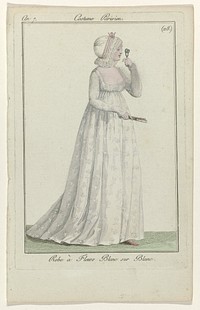 Journal des Dames et des Modes, Costume Parisien, 1799, An 7 (118) : Robe à Fleurs Blanc (...) (1799) by anonymous and Pierre de la Mésangère