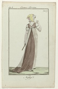 Journal des Dames et des Modes, Costume Parisien, 5 avril 1800, An 8 (207) : Négligé (1800) by anonymous and Pierre de la Mésangère