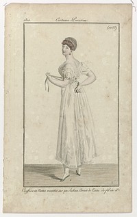 Journal des Dames et des Modes, Costume Parisien, 15 avril 1810, (1053): Coeffure en nattes (...) (1810) by Pierre Charles Baquoy, Martial Deny and Pierre de la Mésangère