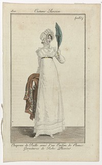 Journal des Dames et des Modes, Costume Parisien, 25 août 1810, (1083): Chapeau de paill (...) (1810) by Pierre Charles Baquoy, Martial Deny and Pierre de la Mésangère