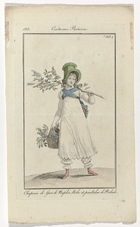 Journal des Dames et des Modes, Costume Parisien, 20 mai 1813, (1313): Chapeau de Gros de Naples (...) (1813) by anonymous and Pierre de la Mésangère