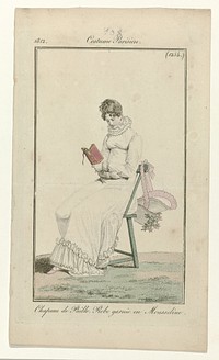 Journal des Dames et des Modes, Costume Parisien, 10 septembre 1812, (1254): Chapeau de Paill (...) (1812) by anonymous and Pierre de la Mésangère