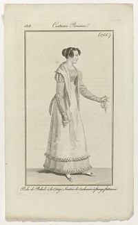 Journal des Dames et des Modes, Costume Parisien, 31 août 1818, (1756): Robe de Perkal (...) (1818) by anonymous and Pierre de la Mésangère