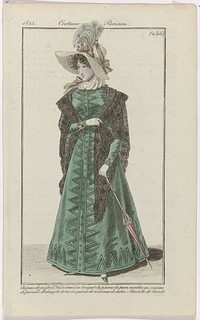 Journal des Dames et des Modes, Costume Parisien', 30 avril 1825, (2316): Chapeau de paille d'Itali (...) (1825) by anonymous and Pierre de la Mésangère