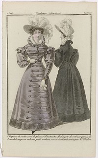 Journal des Dames et des Modes, Costume Parisien, 25 janvier 1826, (2379): Chapeau de satin (...) (1826) by anonymous and Pierre de la Mésangère