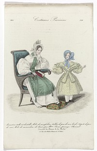 Journal des Dames et des Modes, Costumes Parisiens, 1835, (3266): Bonnet en tull (...) (1835) by Jean Denis Nargeot and Louis Marie Lanté