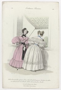 Journal des Dames et des Modes, Costumes Parisiens 1835 (3282): Robe de mousselin (...) (1835) by Georges Jacques Gatine and Louis Marie Lanté