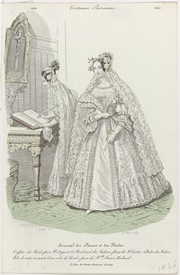 Journal des Dames et des Modes, Costumes Parisiens 1836 (3351): Coiffure de Marié (...) (1836) by Georges Jacques Gatine and Louis Marie Lanté