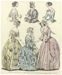 The World of Fashion, 1846 : The Last & Newest (...)Sea Side & Evening dresses (1846) by anonymous