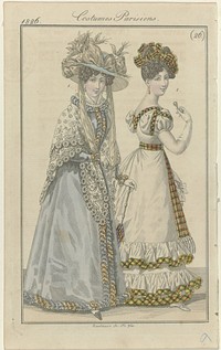 Journal des Dames et des Modes, editie Frankfurt 1826, Costumes Parisiens, (26) (1826) by Friedrich Ludwig Neubauer and J P Lemaire