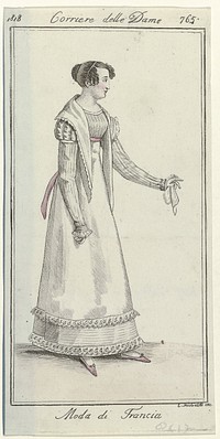 Corriere delle Dame, 1818, No. 765 : Moda di Francia (1818) by L Michieletti