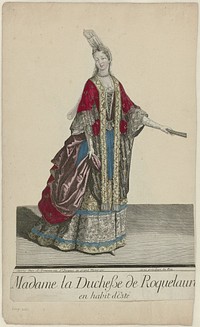 Madame la Duchesse de Roquelaur en habit d'Esté (1695 - 1697) by anonymous and Antoine Trouvain