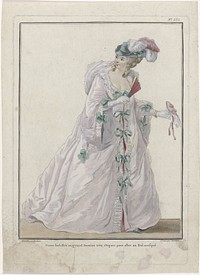 Gallerie des Modes et Costumes Français, 1783, 252 (bis): Dame habillée en grand Domin (...) (c. 1783) by Jean François Janinet, Pierre Thomas Le Clerc, Madame Le Beau and Esnauts and Rapilly