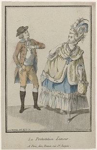 La Protestation d'amour (1779) by anonymous, Claude Louis Desrais and Bonnet