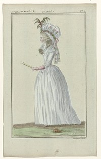 Magasin des Modes Nouvelles Françaises et Anglaises, 10 avril 1787, 15e cahier, 2e année, Pl. 1 (1787) by A B Duhamel and Buisson
