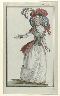 Magasin des Modes Nouvelles Françaises et Anglaises, 29 février 1788, 3e Année, 11e cahier, Pl. 2 (1788) by A B Duhamel, Defraine and Buisson