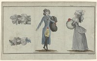 Magasin des Modes Nouvelles Françaises et Anglaises, 11 février 1789, Pl. 1, 2 et 3 (1789) by A B Duhamel, Defraine and Buisson