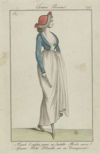 Journal des Dames et des Modes, Costume Parisien, 16 septembre 1797, (5): Toquet d'enfant garni en dentell (...) (1797) by anonymous, Sellèque and Pierre de la Mésangère