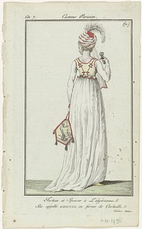 Journal des Dames et des Modes, Costume Parisien, 1 novembre 1798, An 7, (71) : Turban et Spencer (...) (1798) by anonymous, Sellèque and Pierre de la Mésangère