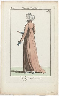 Journal des Dames et des Modes, Costume Parisien, 10 janvier 1800, An 8, (186) : Négligé Ordinaire (1800) by anonymous and Pierre de la Mésangère