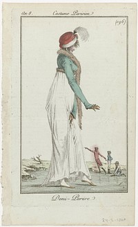 Journal des Dames et des Modes, Costume Parisien, 24 février 1800, An 8, (196) : Demi-Parure (1800) by anonymous and Pierre de la Mésangère