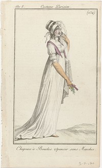 Journal des Dames et des Modes, Costume Parisien, 3 août 1800, An 8, (234) : Chapeau à Boucles (...) (1800) by anonymous and Pierre de la Mésangère