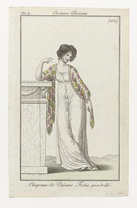 Journal des Dames et des Modes, Costume Parisien, 1 décembre 1800, An 9, (262) : Chapeau de Velours (...) (1800) by anonymous and Pierre de la Mésangère