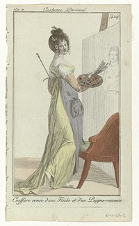 Journal des Dames et des Modes, Costume Parisien, 6 novembre 1802, An 11, (424): Coeffure ornée d'une Flèch (...) (1802) by anonymous and Pierre de la Mésangère