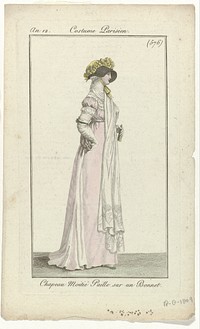 Journal des Dames et des Modes, Costume Parisien, 18 août 1804, An 12, (576): Chapeau Moitié Paill (...) (1804) by anonymous and Pierre de la Mésangère