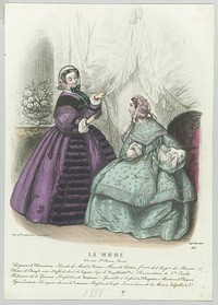 La Mode, 1858, Pl. 88 : Chapeaux d'Alexandrin (...) (1858) by anonymous and Mariton