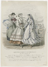Moniteur des Dames et des Demoiselles, 1867, No. 857 : Toilettes de Mme Pieffort (...) (1867) by anonymous, Jules David 1808 1892, Ad Goubaud et Fils and Lamoureux