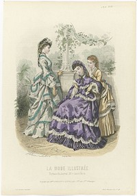 La Mode Illustrée, 1870, No. 40: Toilettes de Mme Breant-Castel (...) (1870) by anonymous, Héloïse Leloir Colin and Leroy
