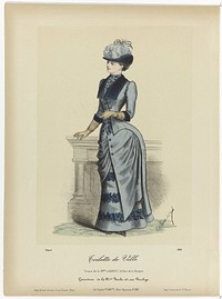 Le Coquet, No. 185 bis, Paris Figurine, No. 161, ca. 1884, No. 949 : Toilette de Ville (c. 1884) by anonymous, Alex Albert and Lemercier and Cie